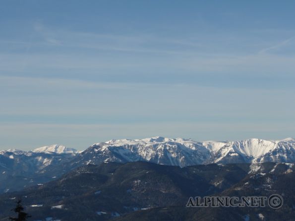 Stuhleck / Kaltenbachgraben / DSC03974 - Der Winter meint es nicht gut mit uns, entweder abgeblasene Berge oder Tiefschneemengen die einen versuchen unter sich zu begraben. Zeit für ein paar kleine Touren in den Wiener Hausbergen. Diesmal auch wieder eine schöne Tour, leider im unteren Teil recht wenig Schnee vor allem im Wald. Die Abfahrt über die Piste zurück ins Tal ist wie immer lebensgefährlich ...